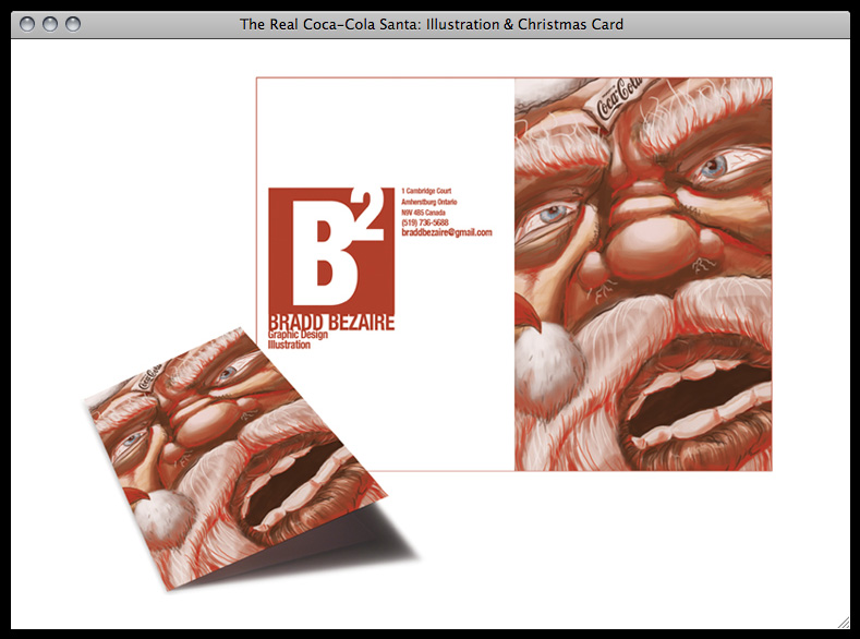 The Real Coca-Cola Sant: Illustration And Christmas Card