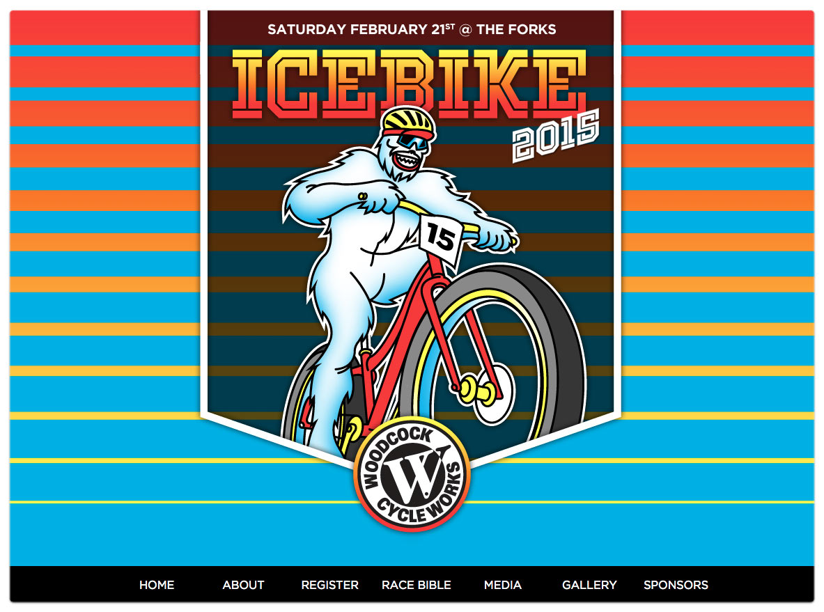 Ice Bike 2015 - Website Design - Desktop View
