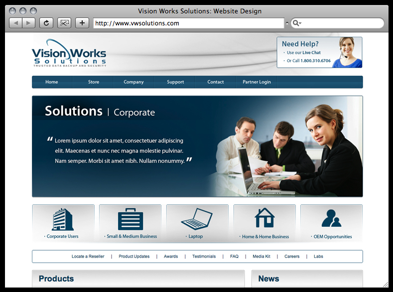 Vision Works Solutions: Web Design