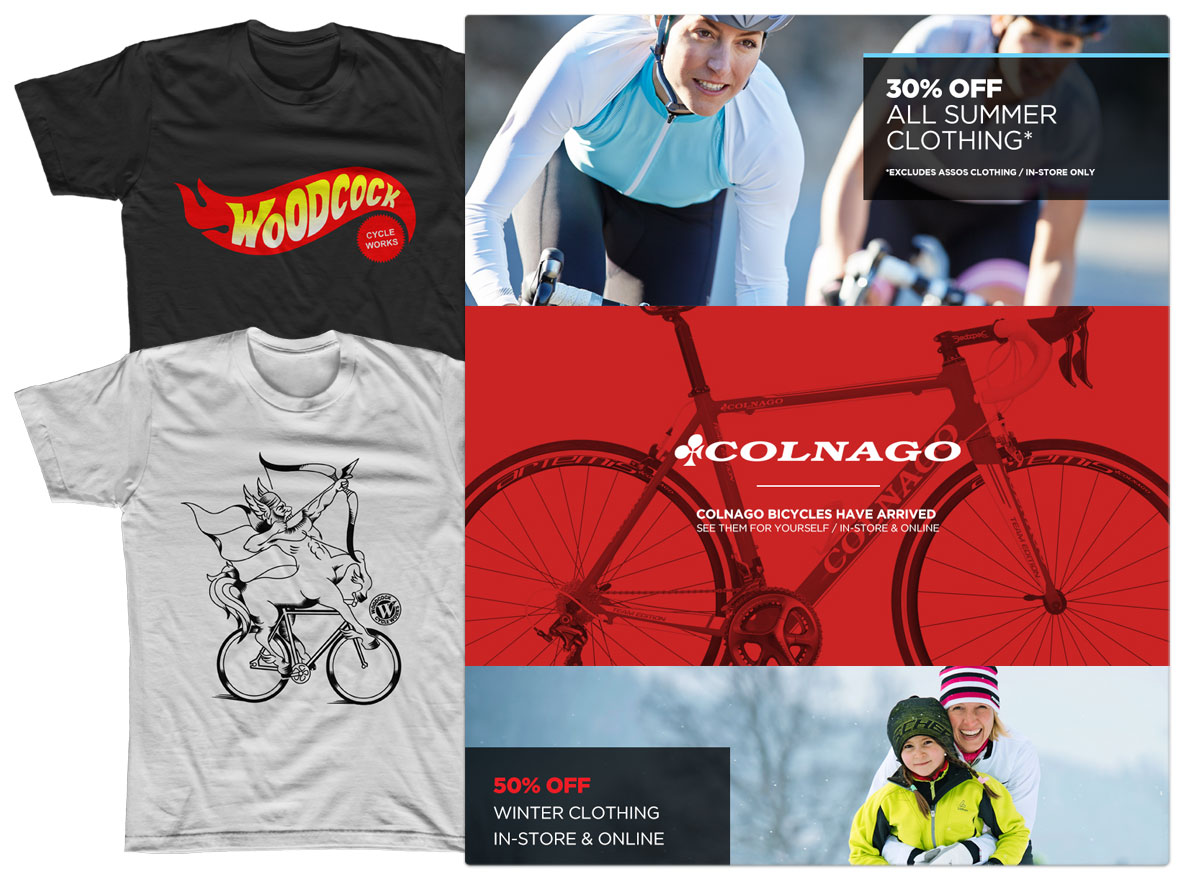 Woodcock Cycle Works - Website Re-design & T-Shirt Design