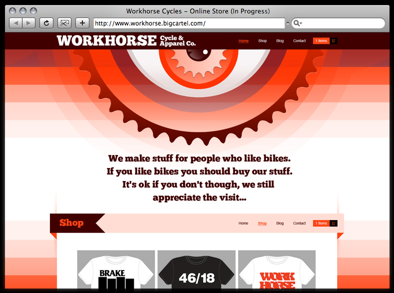 Workhorse Cycles: Online Store (In Progress)